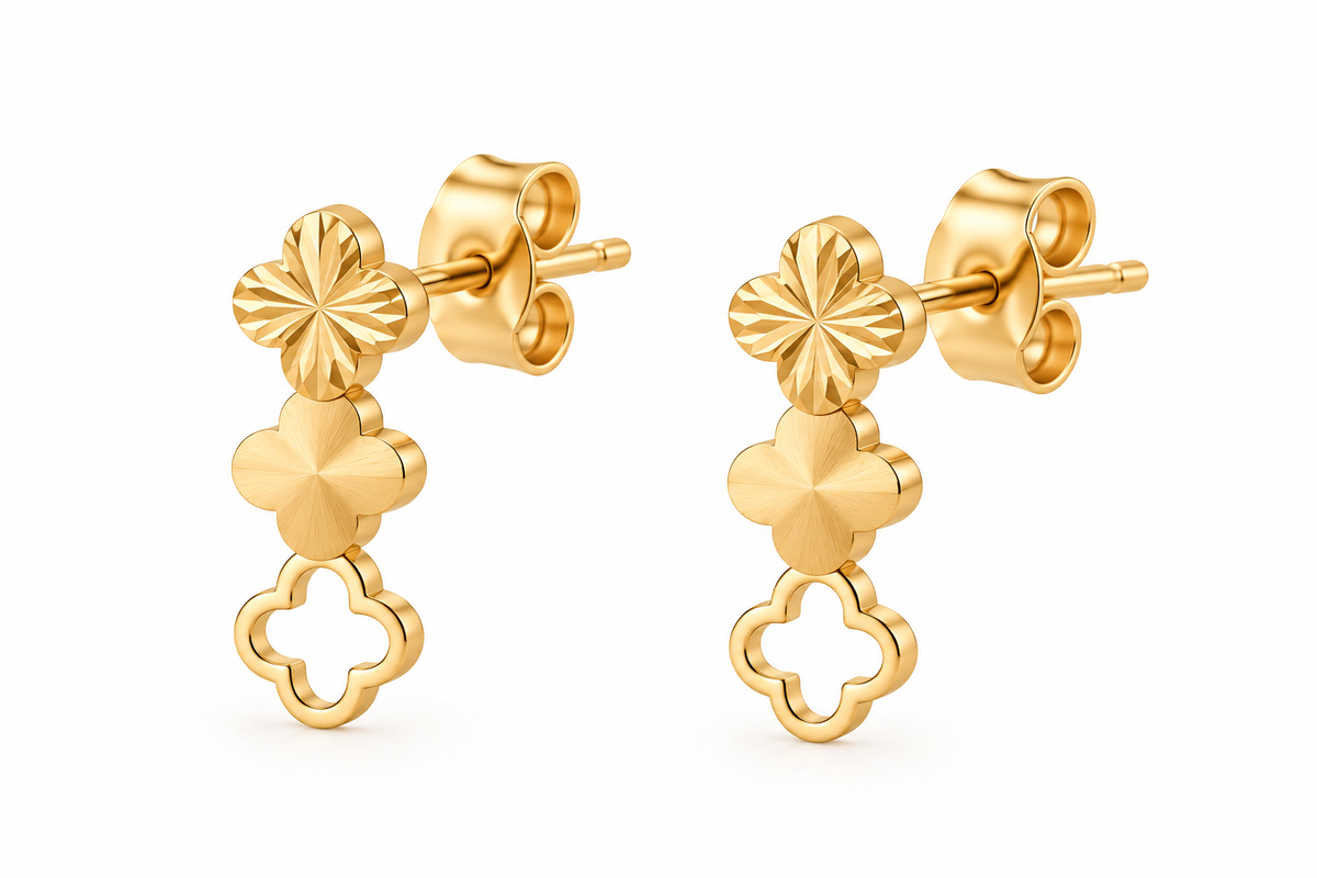 Petite Trio Clover Earrings