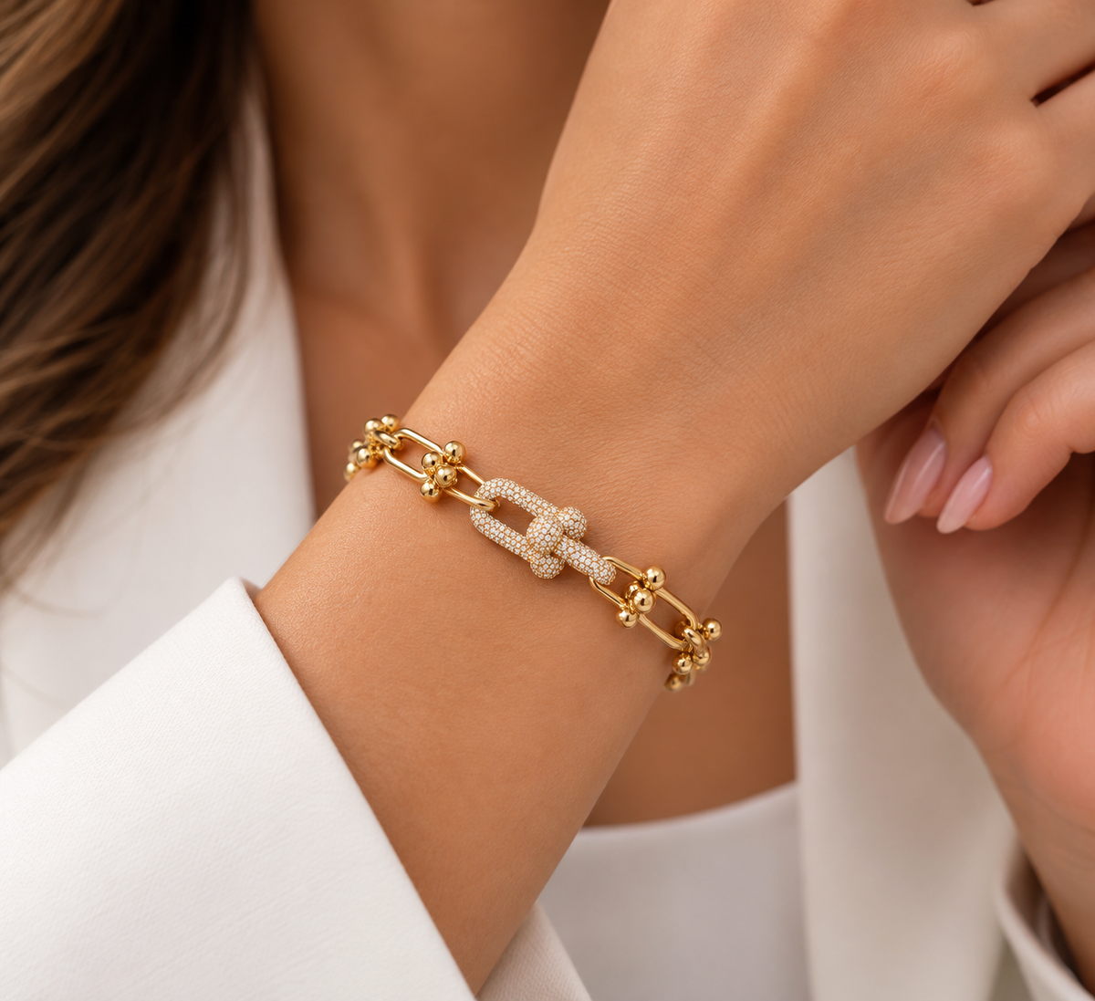 Nexus Pavé Link Bracelet